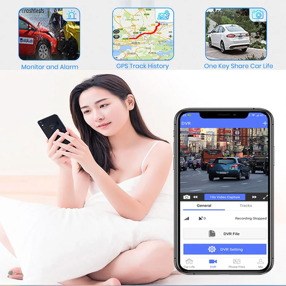  WHEXUNE 4G Android 8.1 Car DVR Camera GPS 12 inch Rearview mirror 2G RAM+32G ROM dash cam Video rec