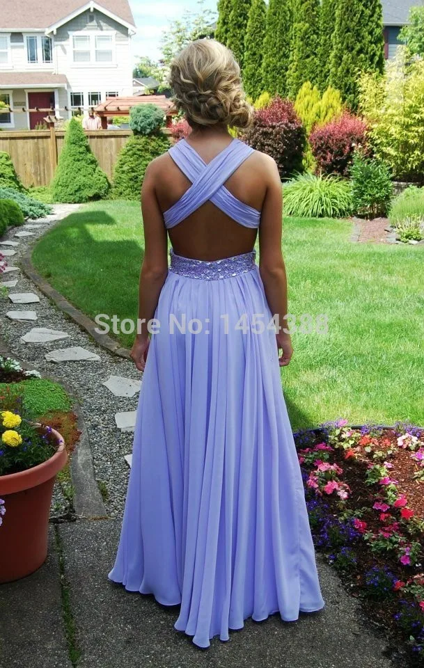Vestidos de gala заказное сексуальное шифоновое желтое и фиолетовое Сиреневое платье с открытой спиной и открытой спиной, платье для выпускного вечера es