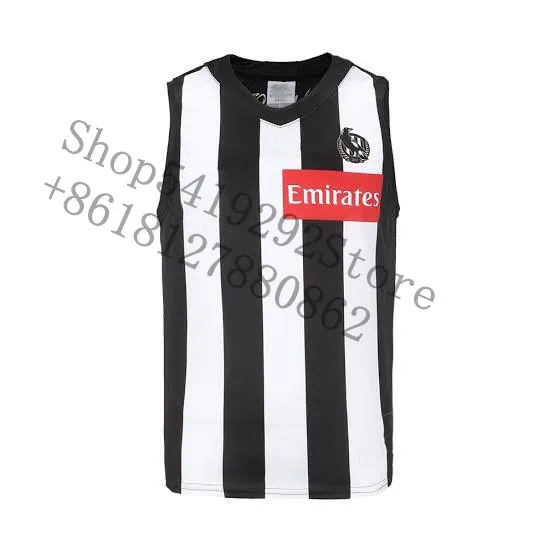 

2019/20 COLLINGWOOD BLACK vest RUGBY REPLICA embroidery JERSEY Size:S-3XL Custom name and number Order 10 pieces for 1 piece