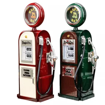 

Retro Gas Station Design Music Box Hand Crank Bar Restaurant Home Decoration Ornaments Best Christmas Gift Birthday Gift Party