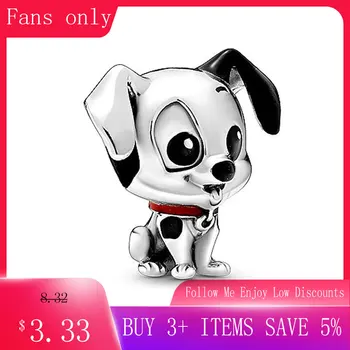 

2020 Spring New 925 Sterling Silver Beads Dalmatians Patch Charms fit Original Pandora Bracelets Women DIY Jewelry CMS2037b
