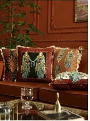 

Наволочка для диванной подушки в американском стиле, светлая Роскошная подушка для дома, плюшевая подушка в европейском стиле