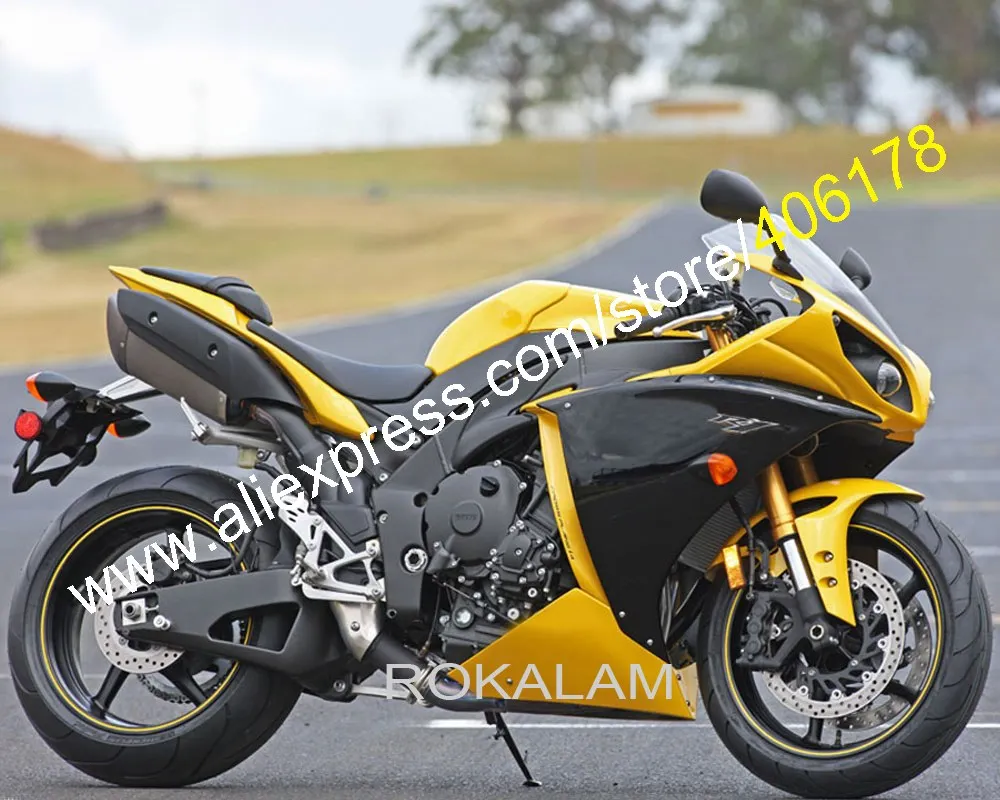 

YZF1000R1 09 10 11 Full Set For Yamaha YZF R1 2009 2010 2011 Race Yellow & Black Bike Fairings (Injection Molding)