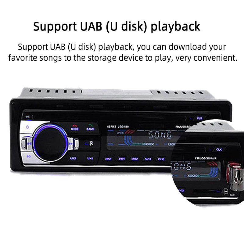 new car radio bluetooth car stereo 12V mp3 player audio Bluetooth radio SD Card USB Port AUX IN PHONE 1 Din in dash 520