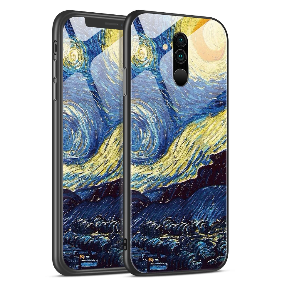 W103 Для huawei mate 20/20 Lite/20 Pro закаленное стекло покрытие края из ТПУ чехол для телефона huawei Honor Magic2 полная защита жесткий корпус - Цвет: W103