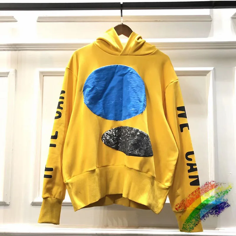 

New Jesus Is King Hoodie Hooded 3D Digital Print Kanye West Sunday Service Yellow Jesus Is King Pullover Sweatshirts