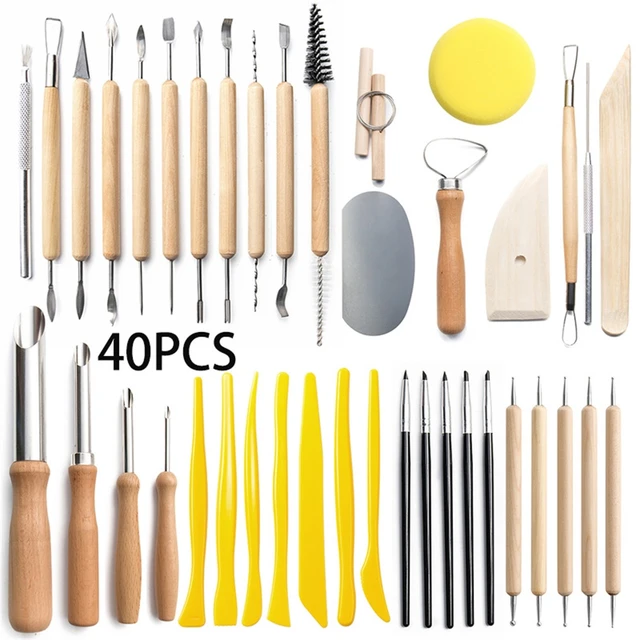 Clay Tools 40pcs Pottery Tools Clay Sculpting Tools For Kids Clay Tools