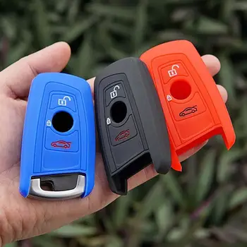 

Wear-resistant Soft Silicone Car Key Fob Protection Cover Case Shell for BMW X3 GT5 GTM4 Series