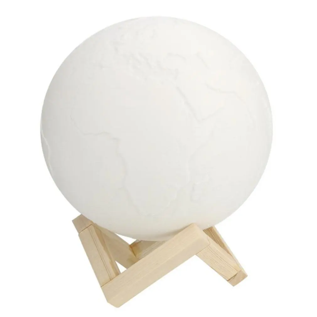 

3D Printing Earth Lamp 3 Color Change Touch Switch Bedroom Bookcase Night Light Home Decor Creative Gift Home Decoration