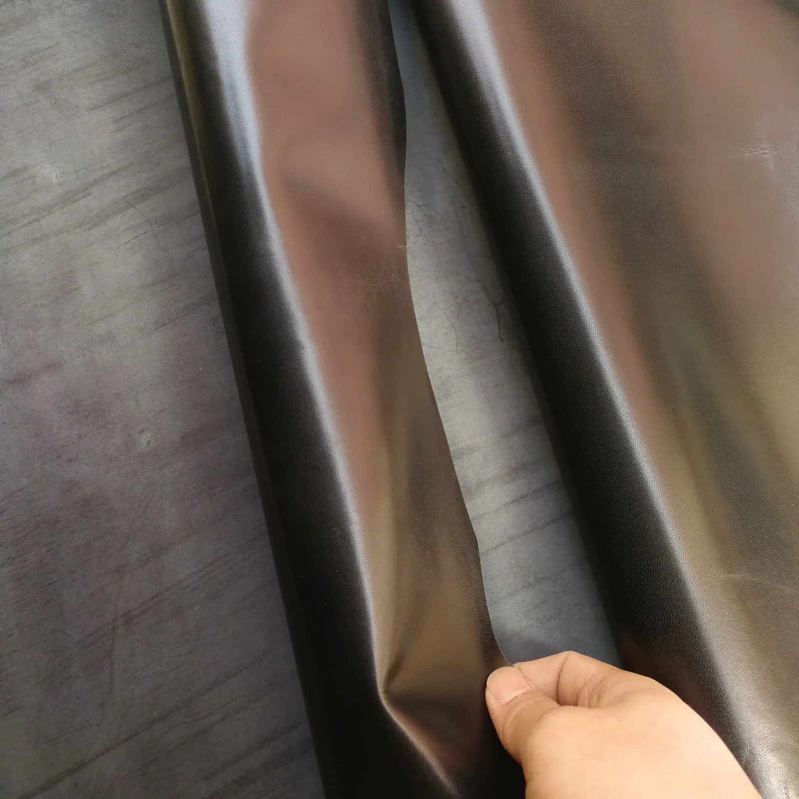 Black washed goat real grain leather A grade genuine leather soft sheep skin whole for gloves clothing