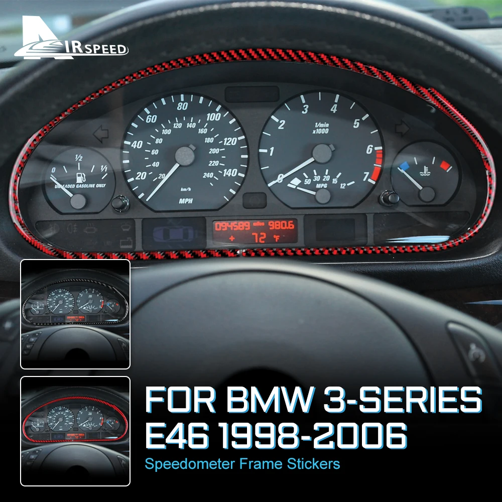 Für BMW E46 3 Serie 1998 1999 2000 2001 2002 2003 2004 2005 2006 Tacho  Rahmen Real Carbon Fiber Auto zubehör Aufkleber - AliExpress