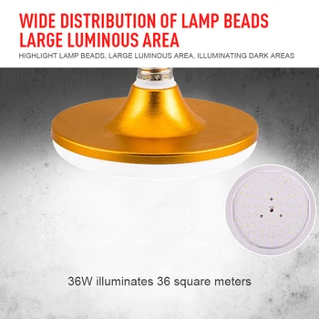 

2020 Hot UFO Bulb Indoor Lighting Energy Saving Bulb E27 Lamps 18/24/36/48W Lampada LED Light Bulb Spotlight Cold/Warm White