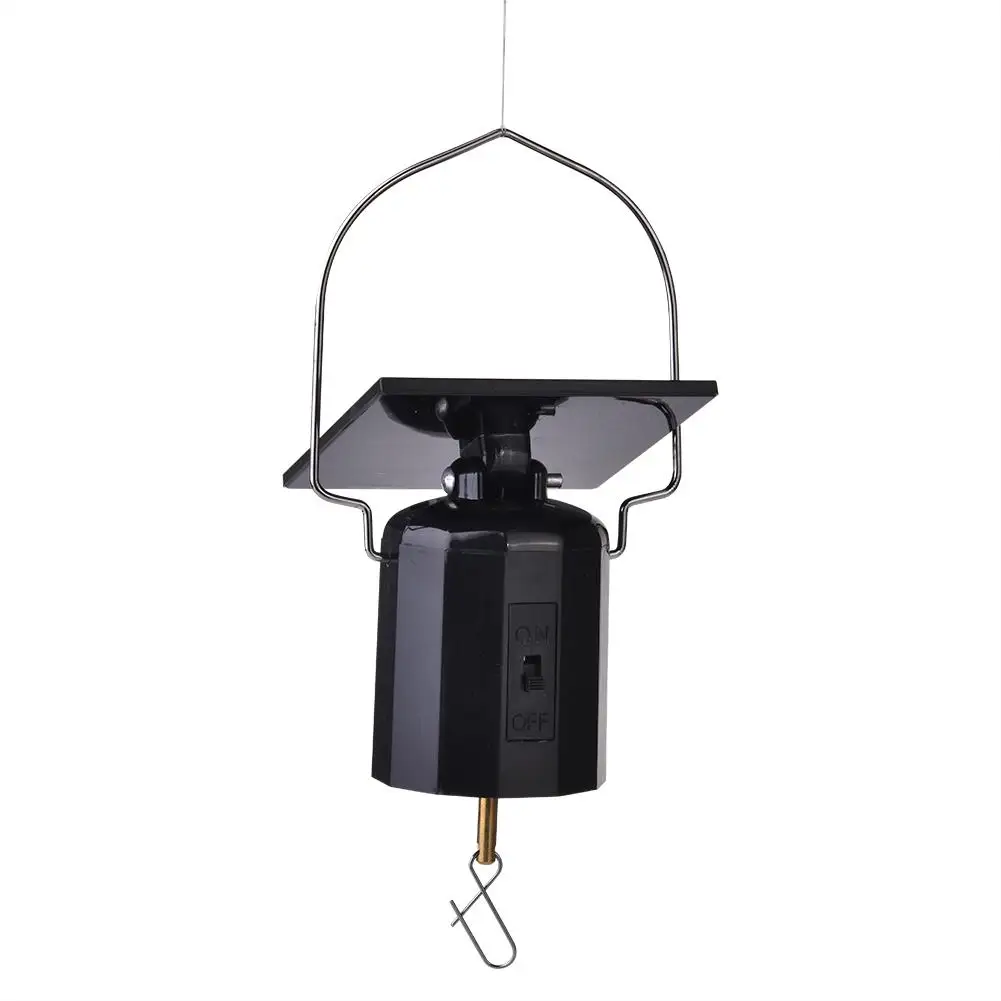 6.38inch Solar Energy Rotating Small Motor Wind Chimes Metal Wind Bells Handmade No Tubes Garden Patio Outdoor Hanging Decor