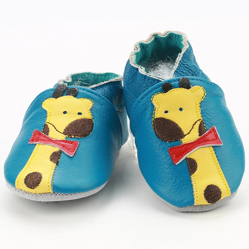 Newborn Boys Girls InfantShoes0-24Months Carton Skid-Proof Soft Genuine Leather Antislip Baby Shoes First Walkers Baby Moccasins - Цвет: NO40