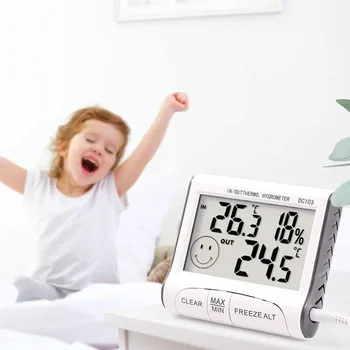 

thermometer temperature Household Indoor And Outdoor Use Temperature Humidity Meter Temperature Display Thermometer Hygrometer