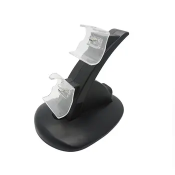 

LED Dual USB Charging Charger Dock Stand Cradle Docking Station for Sony Playstation 4 PS4 Game Gaming Console Controller Gift