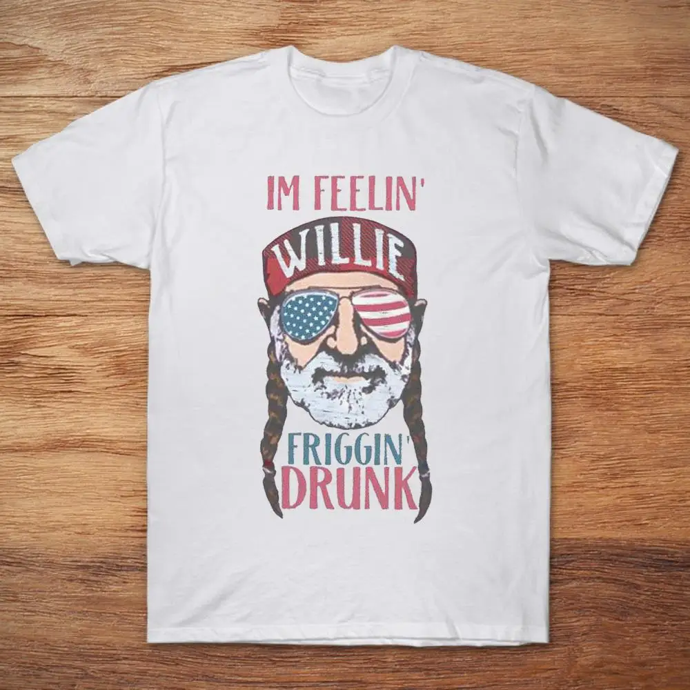 Willie Nelson Im Feelin�� Friggin�� Drunk T-Shirt | Мужская одежда
