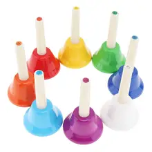 8 шт., Красочный музыкальный колокольчик, 8-нотная музыкальная игрушка для детей, музыкальная игрушка для раннего образования, ударный инструмент
