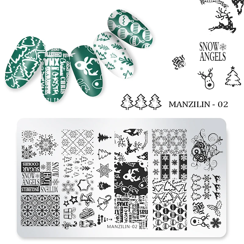 

12*6cm Nail Designs Stainless Steel Nail Stamping Plates Nail Stamper DIY Nail Image Plate Stencil Accessories Tool