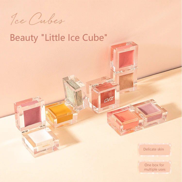 

CVZ Ice Cube Two-color High-gloss Blush All-in-one Multi-purpose Trimming Mashed Potatoes Ginger Cheek Blusher Palette TSLM1