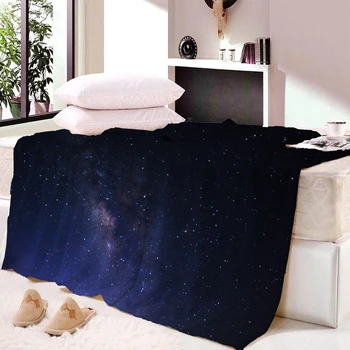

Stars Bedspread Blanket High Density Super Soft Flannel Blanket To on For The Sofa/Bed/Car Portable Plaids