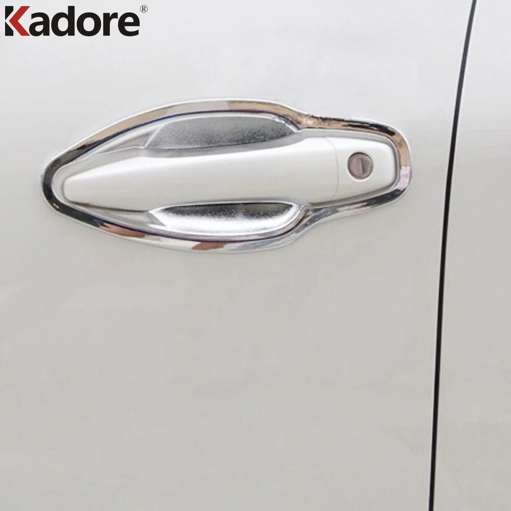 Для Peugeot 2008 2014 2015 ABS Chrome Боковая дверь ручки чаши дверная ручка крышки отделкой