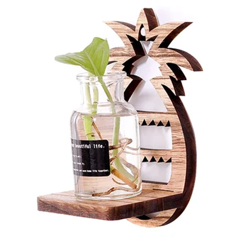 

Wall-mounted Hydroponic Flower Green Radish Transparent Vase Vintage Home Decor K888