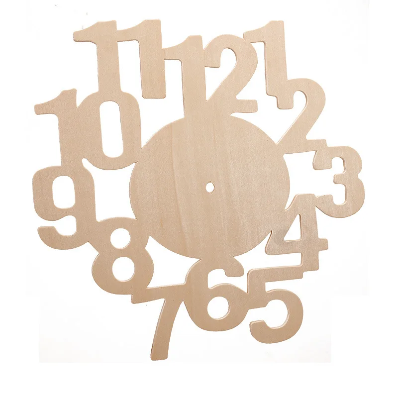 

New Kids Crafts and Arts Toys Wooden Crafts Creative Home Pendant DIY Graffiti Clock Children Hand-painted Clock
