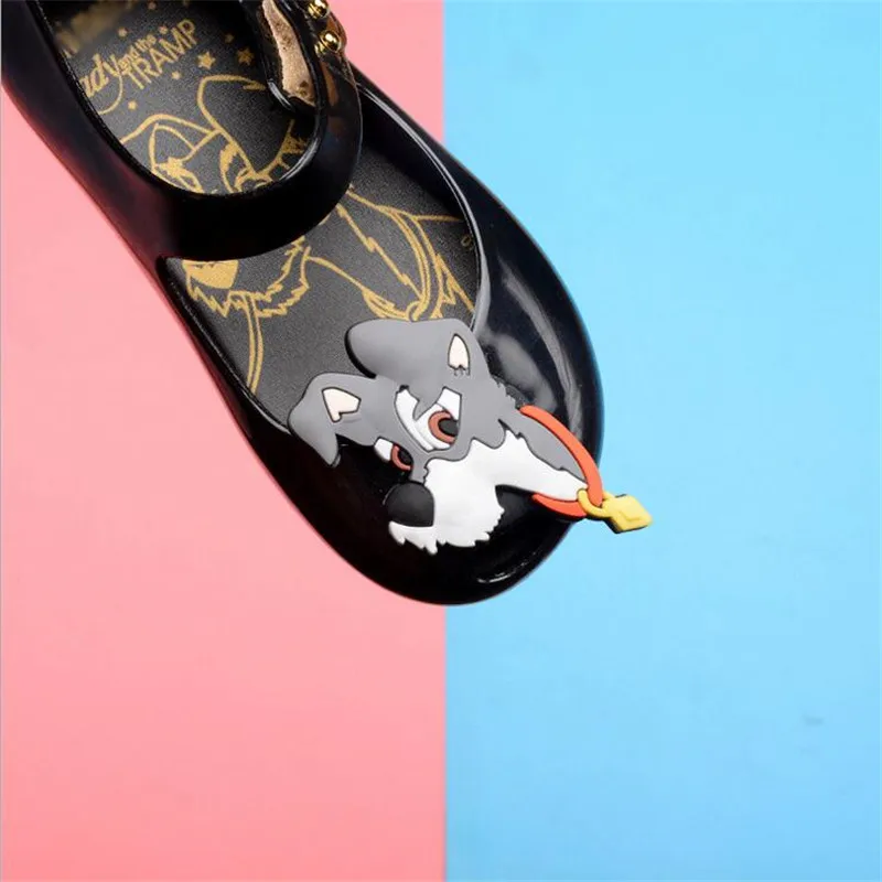 Мини Мелисса детская обувь Красавица и Чудовище Роза чайник мультфильм желе обувь сандалии открытый рот желе сандалии