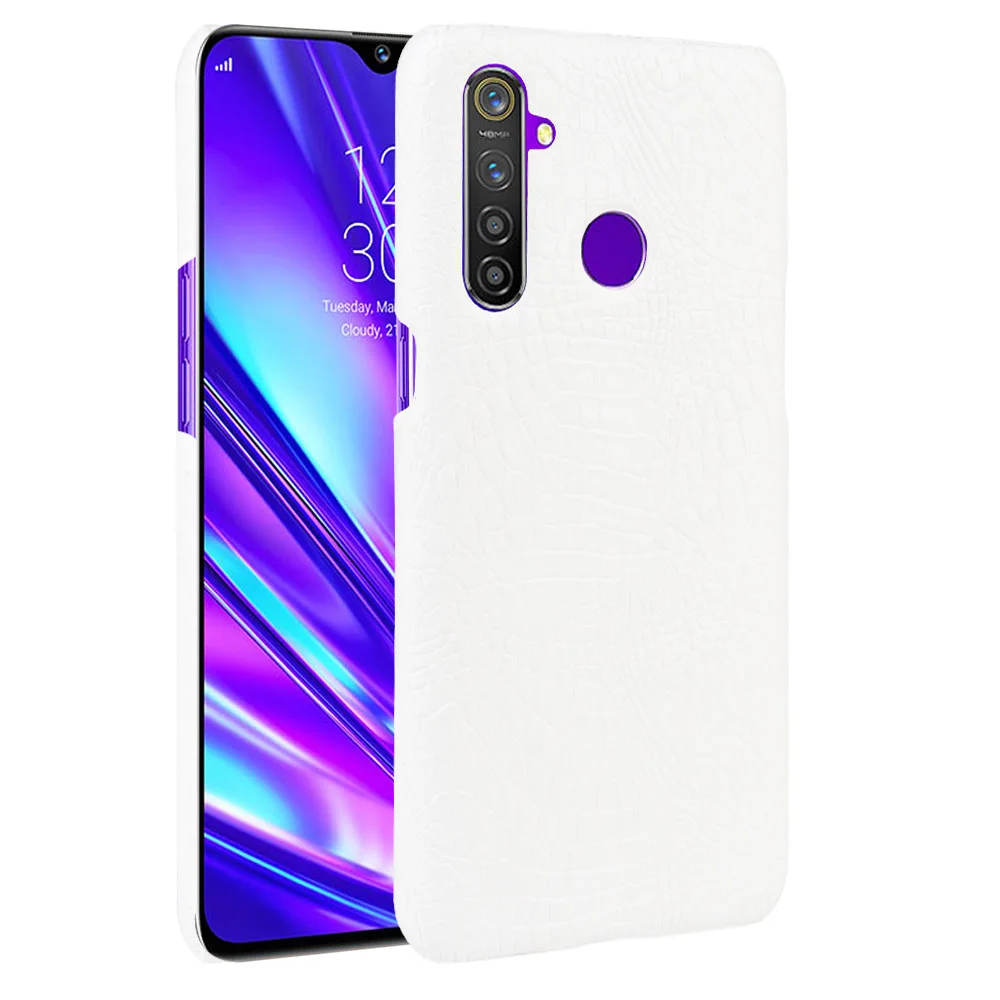 Крокодиловая змеиная кожа Текстура кожаный чехол для телефона для OPPO Realme 2 3 5 Pro X Lite 3i C2 жесткий пластиковый защитный чехол