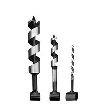 

1"x12" Wood Auger Drill Bit Hand Tool for Bushcraft Backpack Camping Woodworking Wood Drill Black Sliver 10mm 20mm 30mm