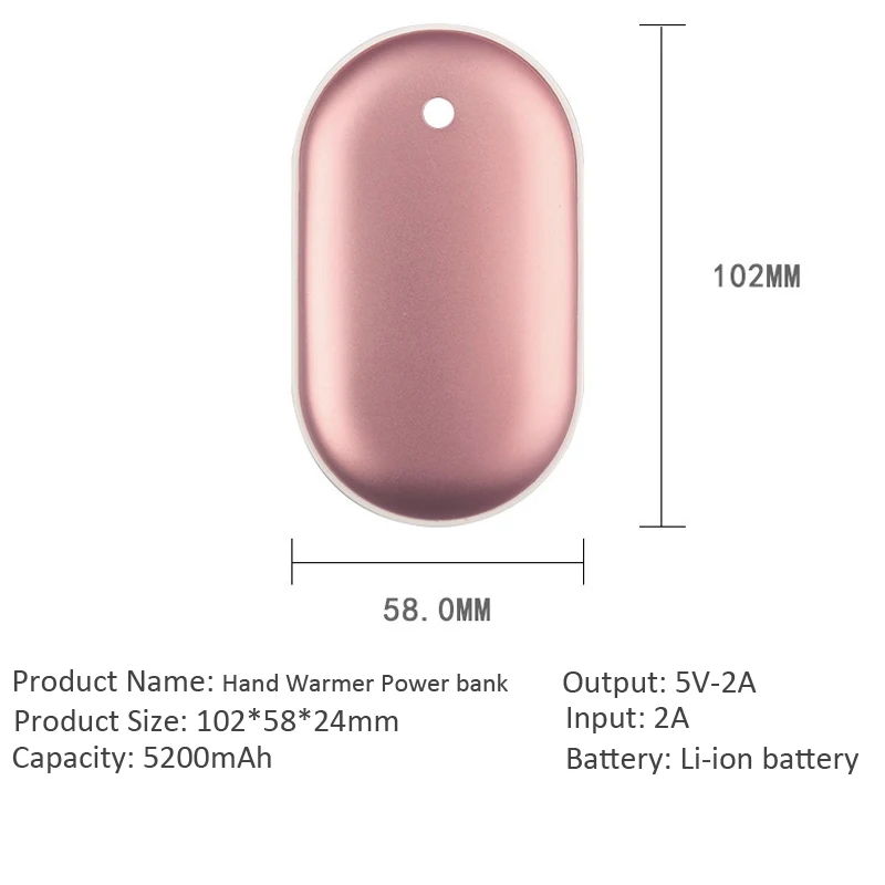 5200 мА/ч, 2 в 1 взаимный обмен данными между компьютером и периферийными устройствами Перезаряжаемые электрическая грелка для рук зимние галька двухсторонняя нагревательная мини Мощность банк 5В карман Мощность банка