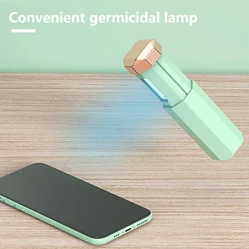 

Handheld UVC Disinfection Light Metal Trim USB Rechargeable Folding UVC Disinfection Sterilizer Lamp