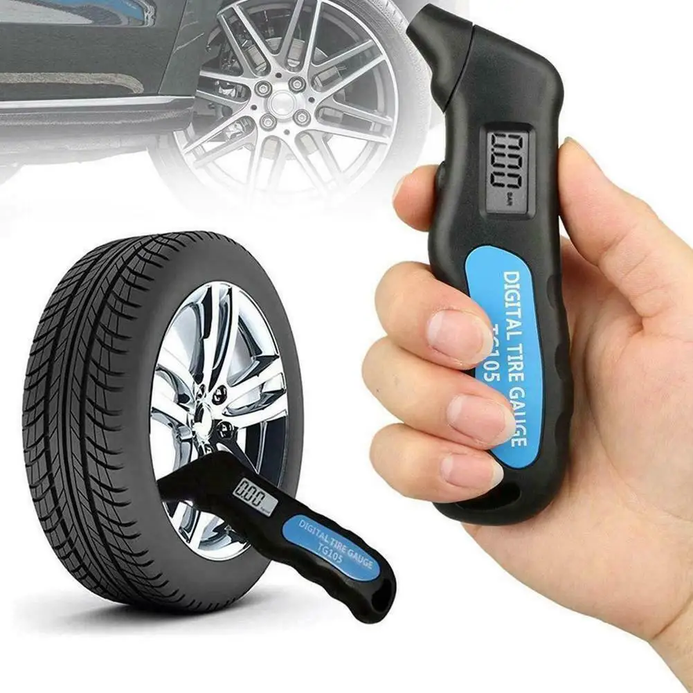 

Car Tire Tyre Air Pressure Gauge Meter TG105 Digital LCD Display Manometer Barometers Tester for Truck Motorcycle Bike