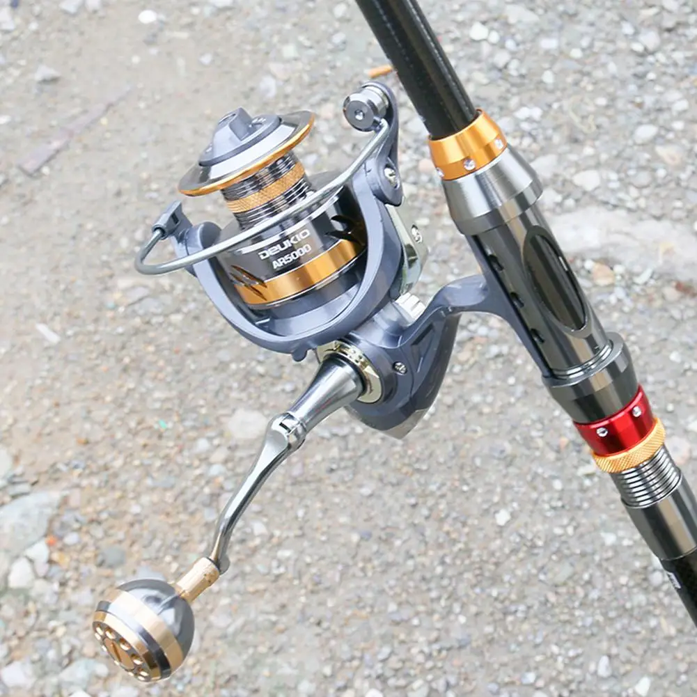 DEUKIO Spinning Reel Fishing Reel Metal Knob Metal Large-capacity Spool  Rock Sea 5.2:1 Gear Ratio Fishing Reel AR2000-AR7000 - AliExpress
