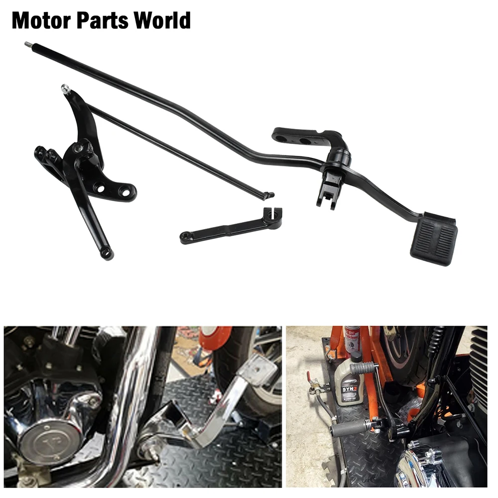 Motorcycle Forward Controls Linkages Kits Gloss Black For Harley Dyna