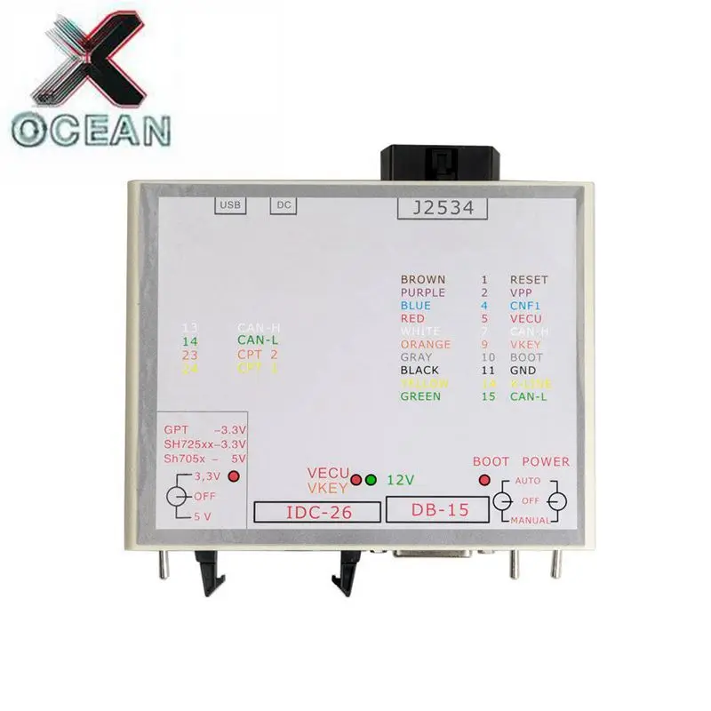 Блок питания JTAG для Hitachi FLASH Via j2534 работает V1.95 ECU Soft OBD ЭБУ блок