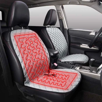 

High Quality 12V Car Heated Seat Covers Universal Winter Car Seat Covers Gray for Bmw E60 for Passat B3