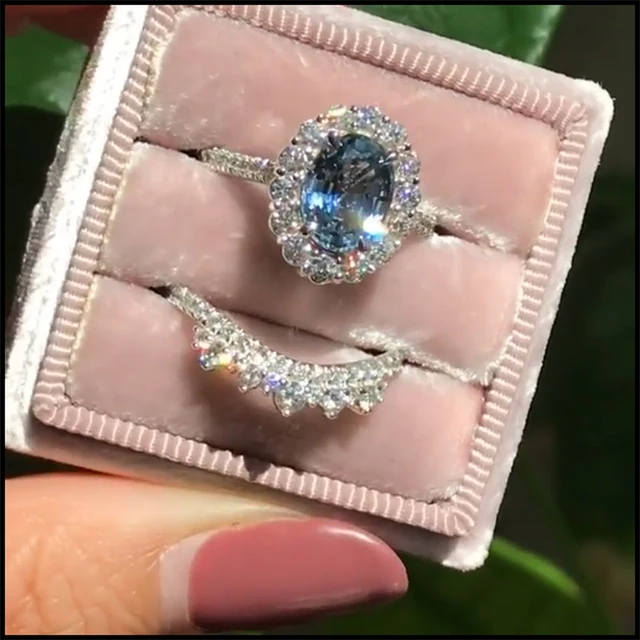 Fashion Women Jewelry Ring Elegant Crystal Rhinestones Ring For Women Accessories Bride Wedding Party Ring Gift Style 9
