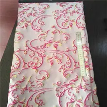 Нигерийская жаккардовая парчовая Ткань 5 ярдов жаккардовая парчовая ткань модная мягкая ткань для праздничных платьев DHL08