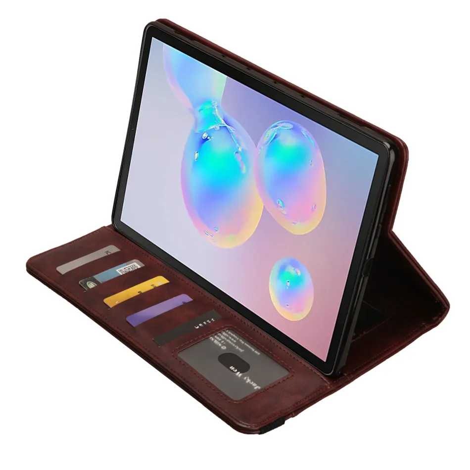 Чехол для Samsung Galaxy Tab S6 10,5 SM-T860/SM-T865 с держателем для карандашей бумажник для карт Многофункциональный чехол для планшета