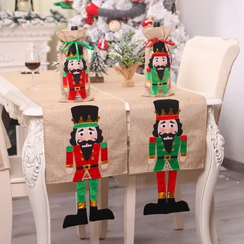

Merry Christmas Decorations for Home Table Walnut Soldier Tablecloth New Year 2021 Christmas Gifts Navidad Decor Kerst