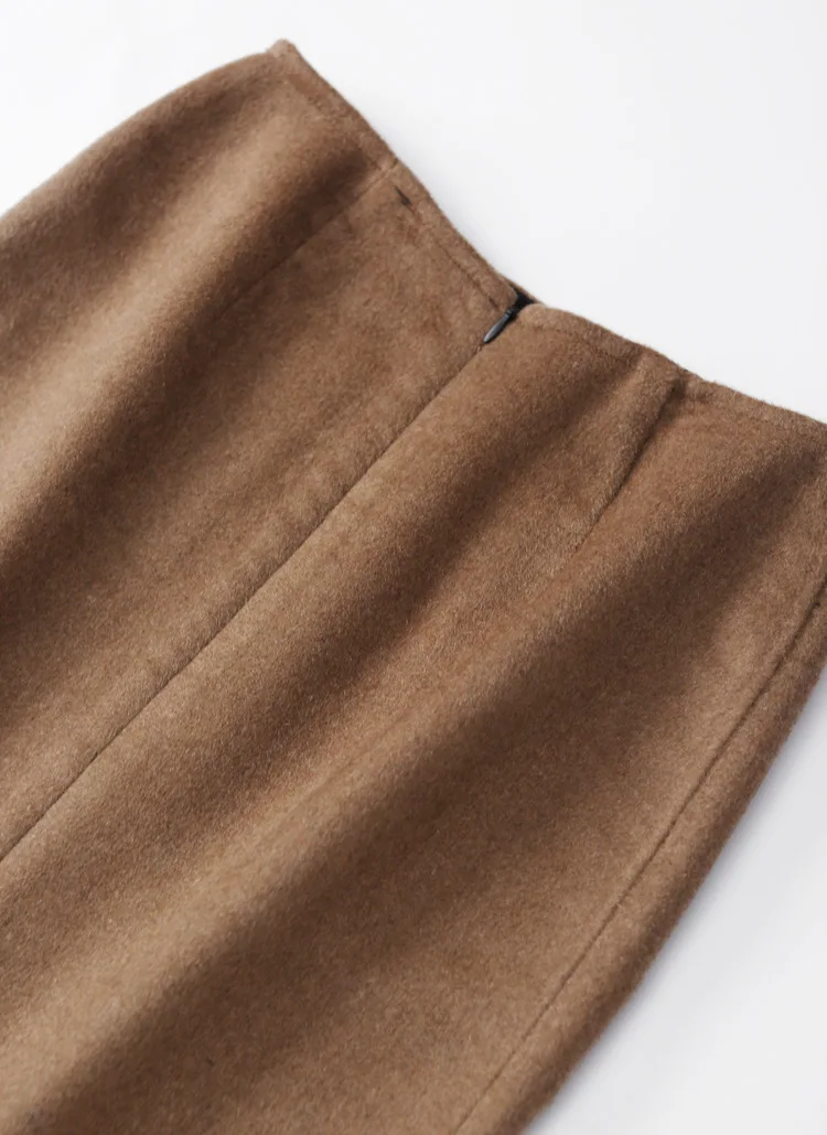 Mozuleva 2020 Autumn and Winter Double-Sided Two-Tone Double-Faced Woolen Goods Skirt Womens 2020 Spring Woolen Overskirt