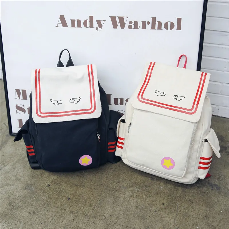 

Large cover printed label bag large capacity backpack