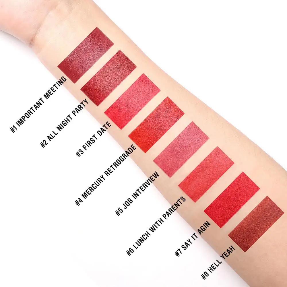Focallure Matte Помада Макияж Водонепроницаемый бархат матовый телесный 8 цветов Увлажняющий набор из помад