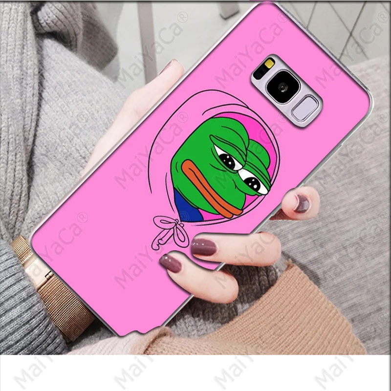 A15 MaiYaCa Pepe мемы грустная лягушка Новинка чехол для телефона Fundas Крышка для samsung S9 S9 плюс S8 S8plus S7 S6 S5 крышка - Цвет: A15