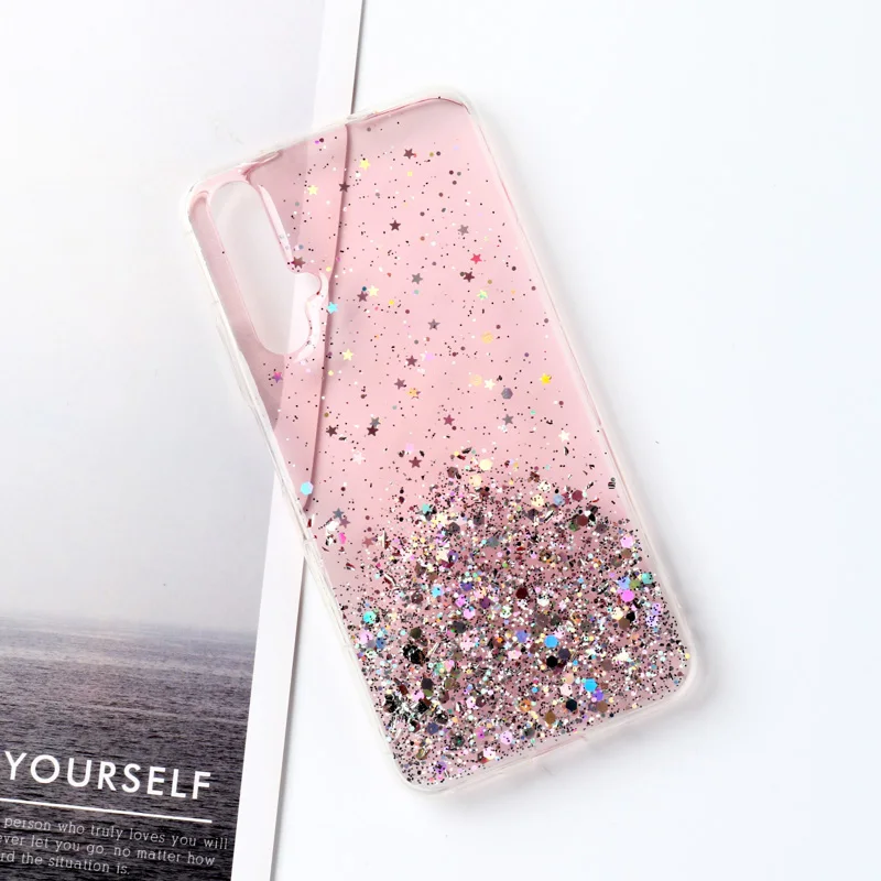 Pink Роскошный Звездный эпоксидный чехол для huawei Honor 8X 8A 9X8 S 20 Pro 10 Lite чехол мягкий чехол для huawei Honor 7A 7C Pro 8C 7X V20 20i чехол - Цвет: Pink