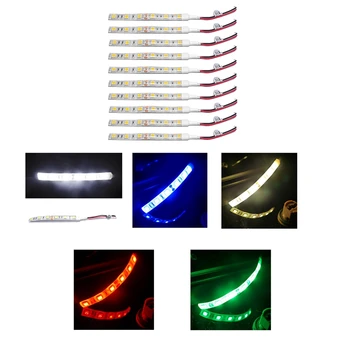 

10Pcs 10Cm Waterproof White 5050 Led Strip Lights Dc 12V Caravan Boat Car