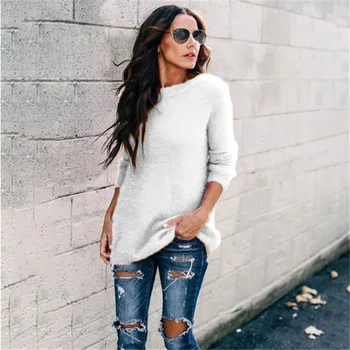 

Autumn spring women pullover sweater plus size casual soft women jumper tops loose thin oversized sweater ladies 2019 DR1154