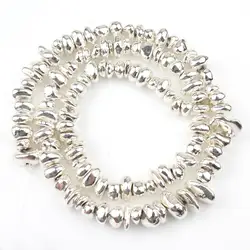 Gold Plated Hematite Gravel Spacer Beads (Silver)
